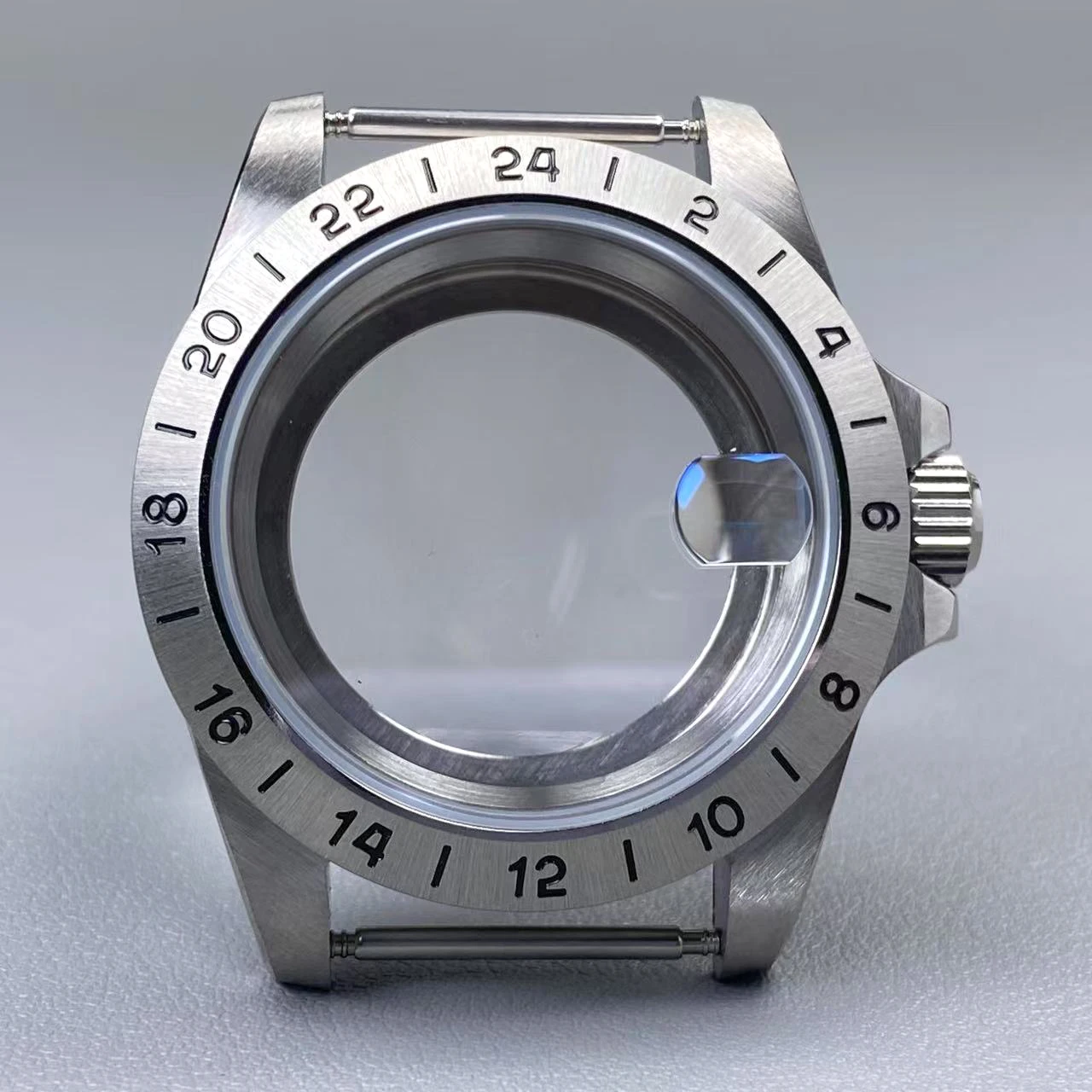 

High-Quality NH35 Case 39mm EXP 24 Hour GMT Steel Bezel Sapphire Glass FIT NH35/NH36 Movements 28.5MM Dial Watch Accessories
