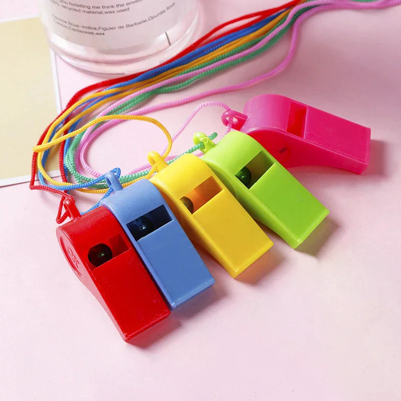 Sifflet noir de haute qualité pour jeu d'arbitre, col licou, pour voyage en plein air, randonnée, adapté aux jeux de basket-ball et de volley-ball