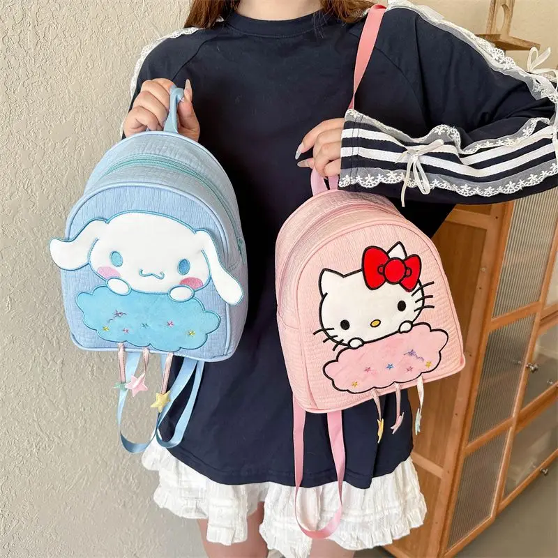 

Sanrio Mini Backpack for Girl Cute Cartoon School Bag Kawaii Hello Kitty Melody Kuromi Printing Fashion Trend Top Quality