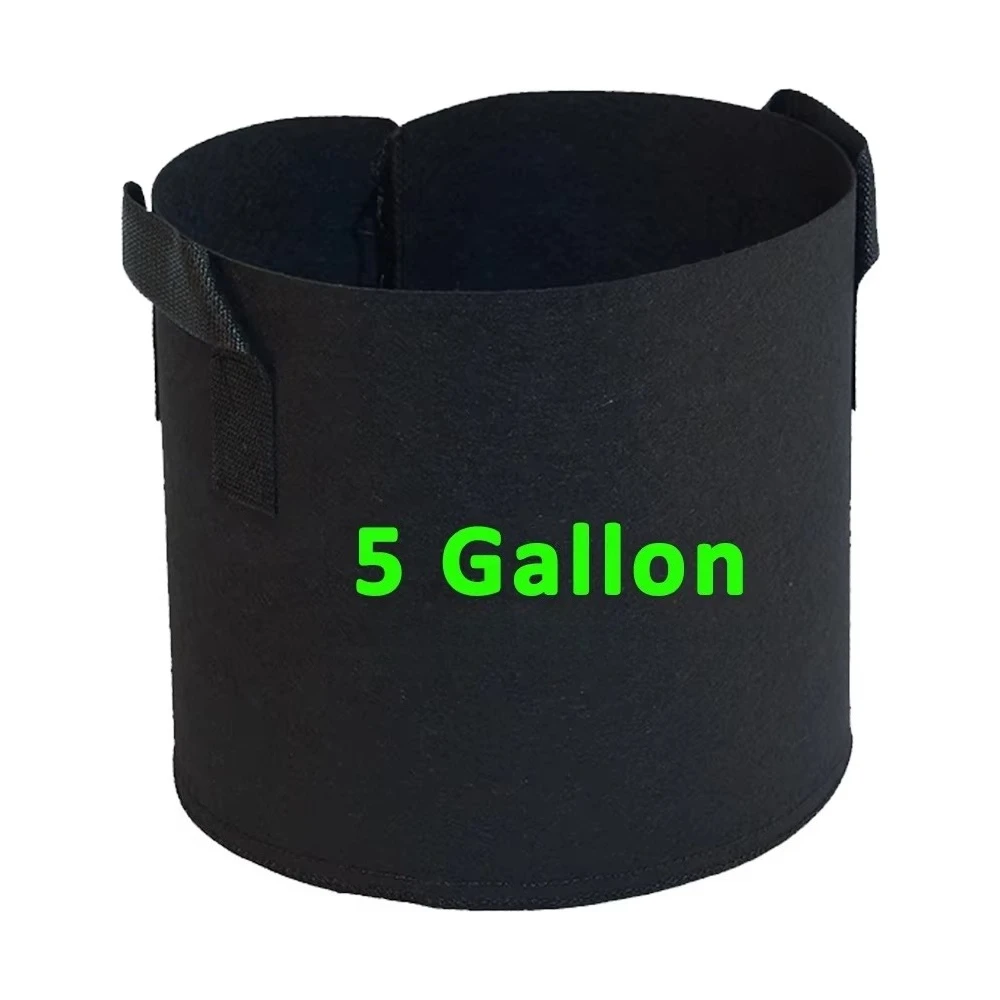 

Garden Supplies Fabric Pot 5 Gallon Vegetable Seedlings Growing Bags Fabric Planter Pots Felt Nursery Plant Grow Bags