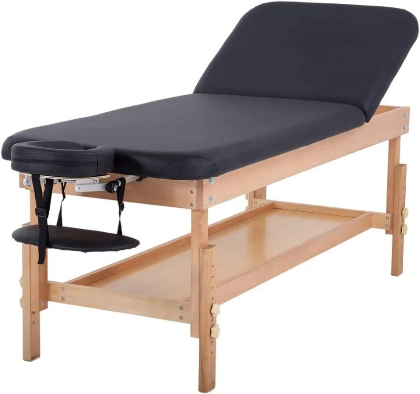 Massage Table 28 Inches Wide Massage Bed Lash Bed Height and BackRest Adjustable Fixed Type Heavy Duty Spa Bed for M