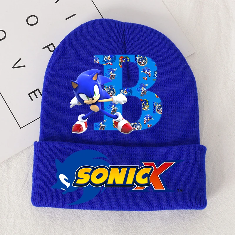 Sonics Children's Number Knitted Hat Autumn Winter Kids Toddler Crochet Cap Soft Warm Boys Outdoor Sport Boys Cute Beanies Hats