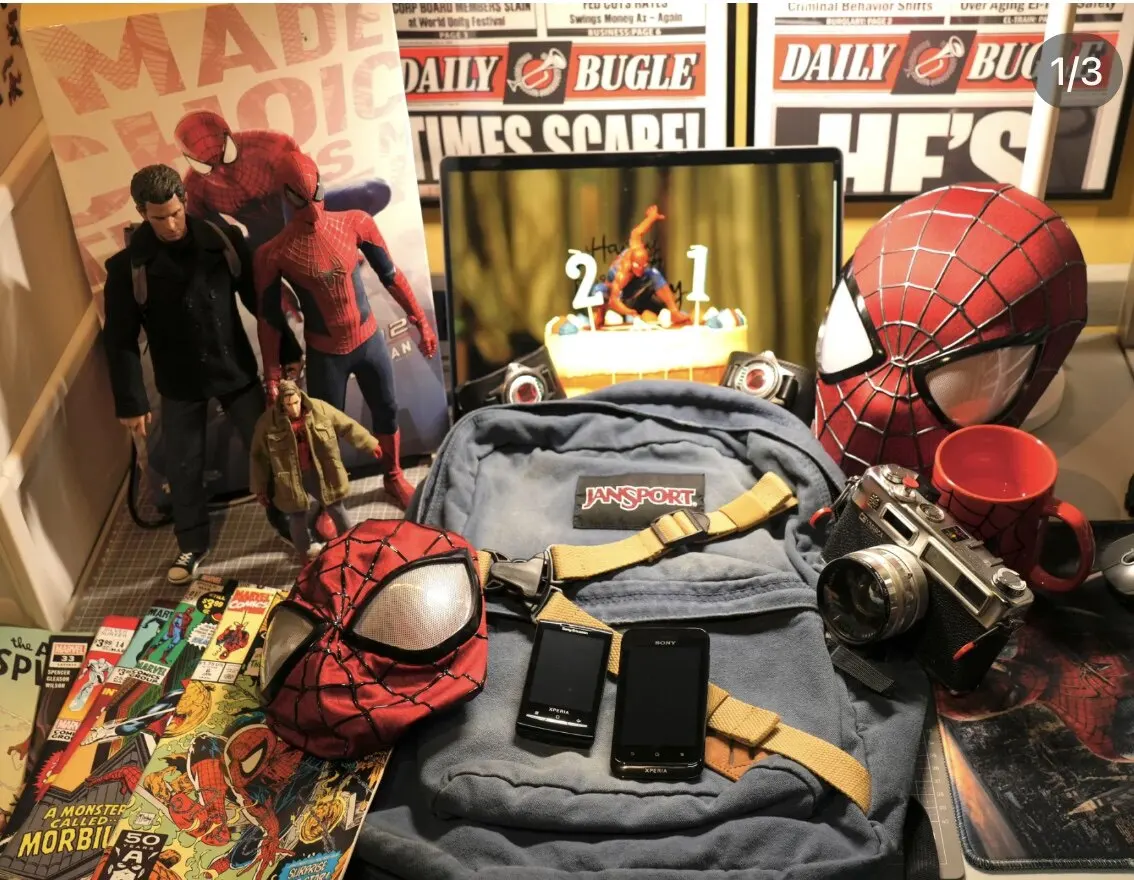 Handgefertigte Spider-Man 2 Filmgenaue Garfield-Version Cosplay-Maske Peter Parker Handwerkskunst Sammlerstück für Geburtstagsgeschenke – Detail 12