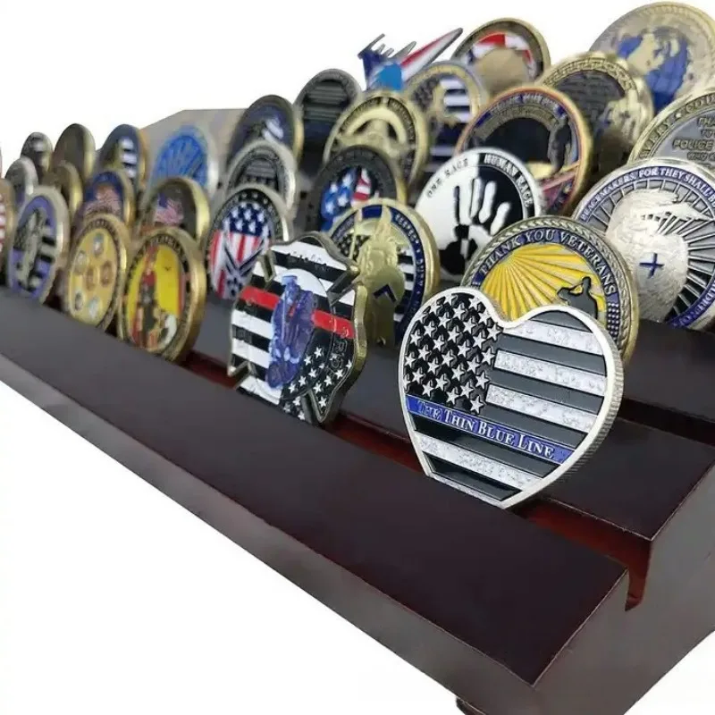 Imagem -05 - Prateleira de Armazenamento Colecionável para Moedas Comemorativas Bandeira Eua Não-moeda Coin Display Rack