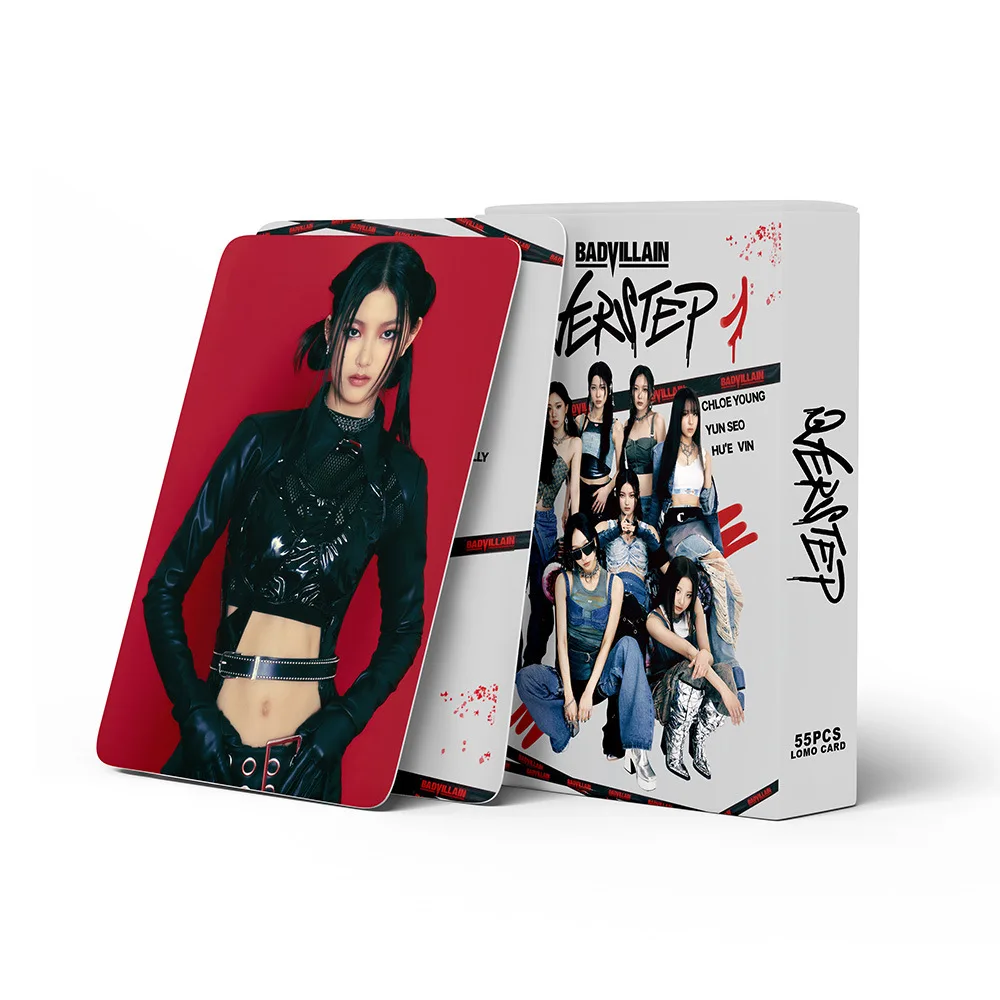 55Pcs/Box BADVILLAIN Album Photocard High Quality HD Photo Double Sides Printing Korean Style LOMO Card Fan Gift