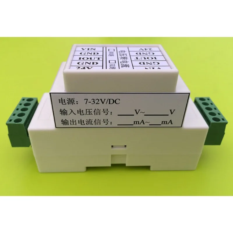 Voltage-to-current module: 0-10V input conversion to 4-20mA output / One input and one output, two inputs and two outputs