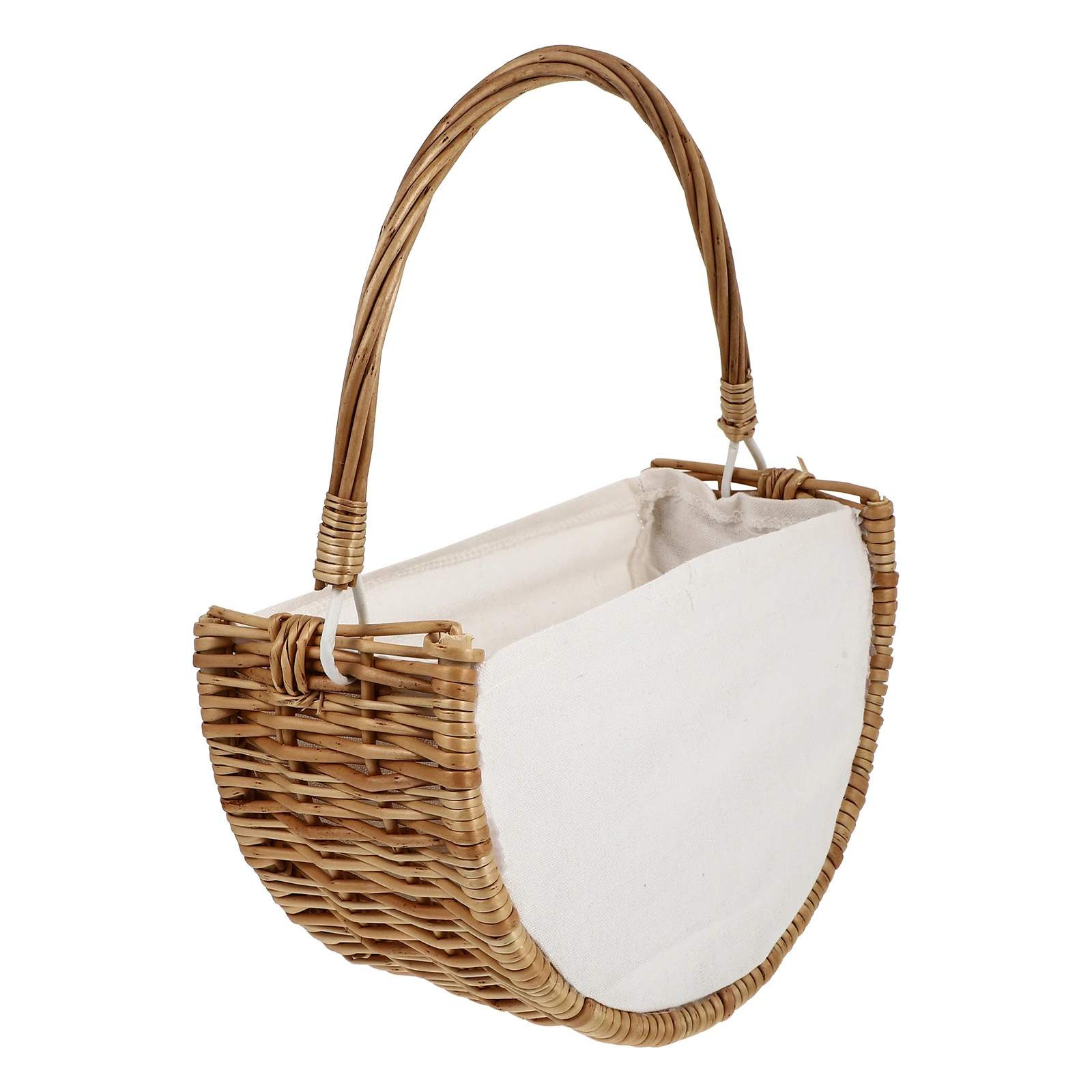 

H held Basket Durable Flower Container Decorative Storage Natural Home Craft Flower Basket Decor Portable Practical Baskets