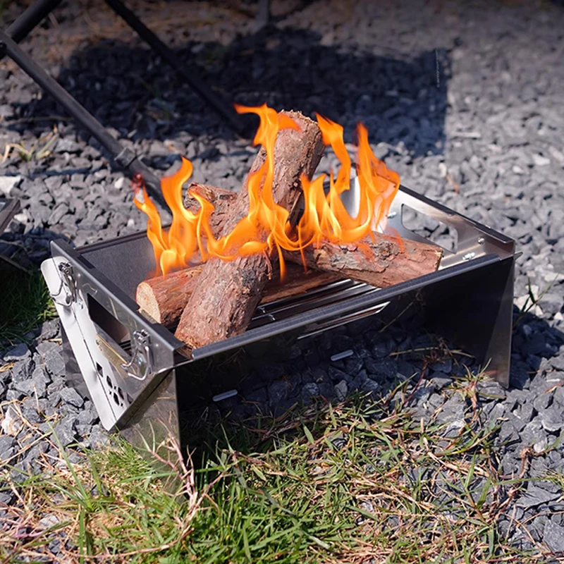 شواية الوجه شواء شواء التخييم دوران شبكة الشواء العلوية يمكن أن تتحول إلى 360 درجة °   من خلال المقبض شواية الفحم الفولاذ المقاوم للصدأ Fo