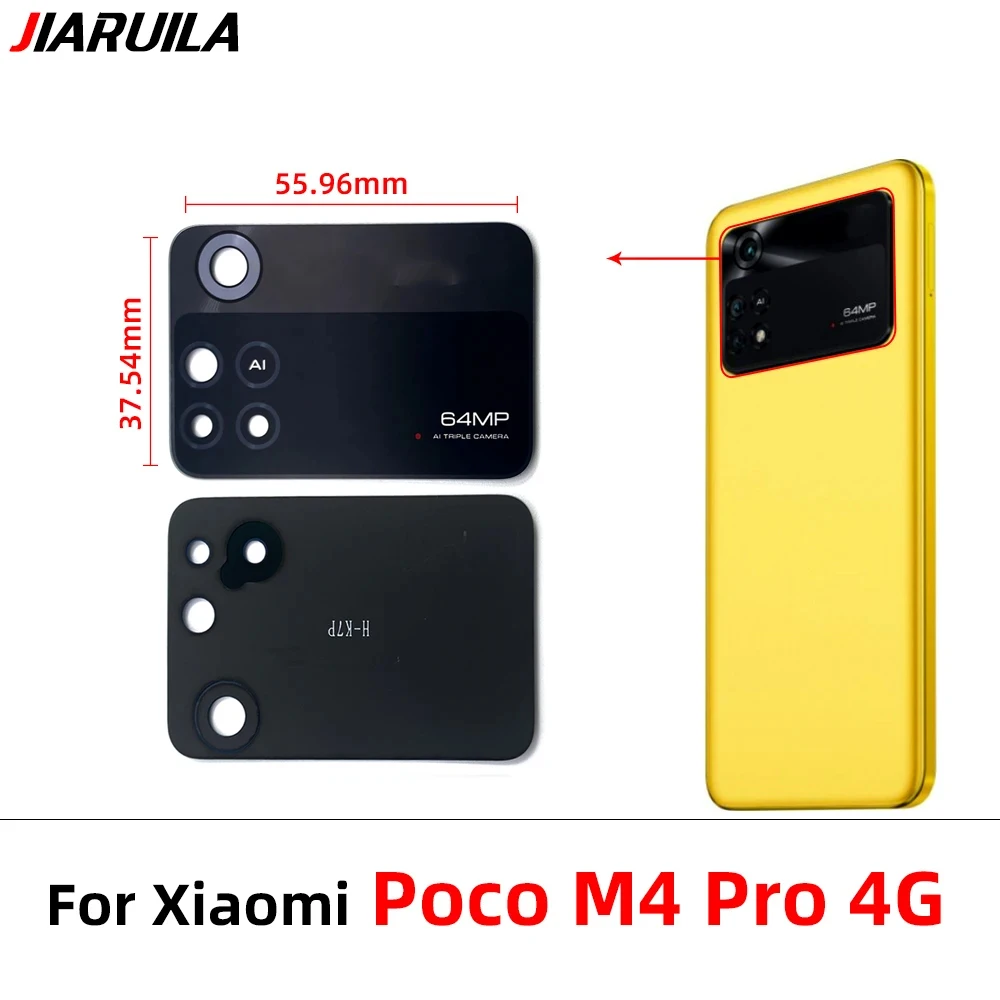 50Pcs , NEW Back Camera Glass Lens Cover With Glue Adhesive For Xiaomi Poco X3 NFC X3 GT X4 M4 Pro M3 F3 F4 5G F5 C40