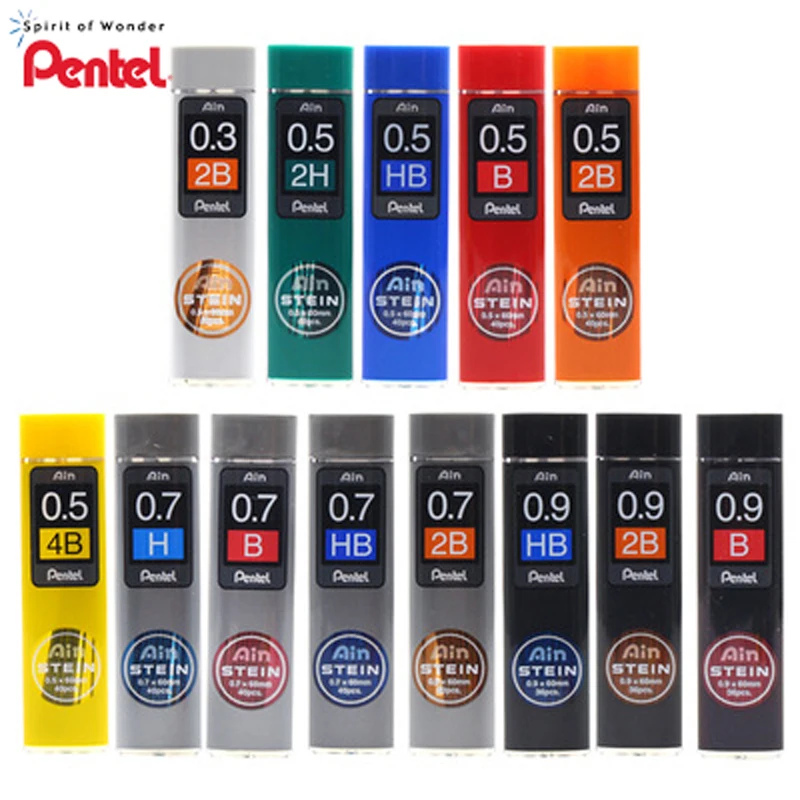 

6PCS Japan PENTEL C275 Mechanical Pencil Refills Ain STEIN 0.3 0.5 0.7 0.9mm Art Supplies Pencil Refills Student Stationery