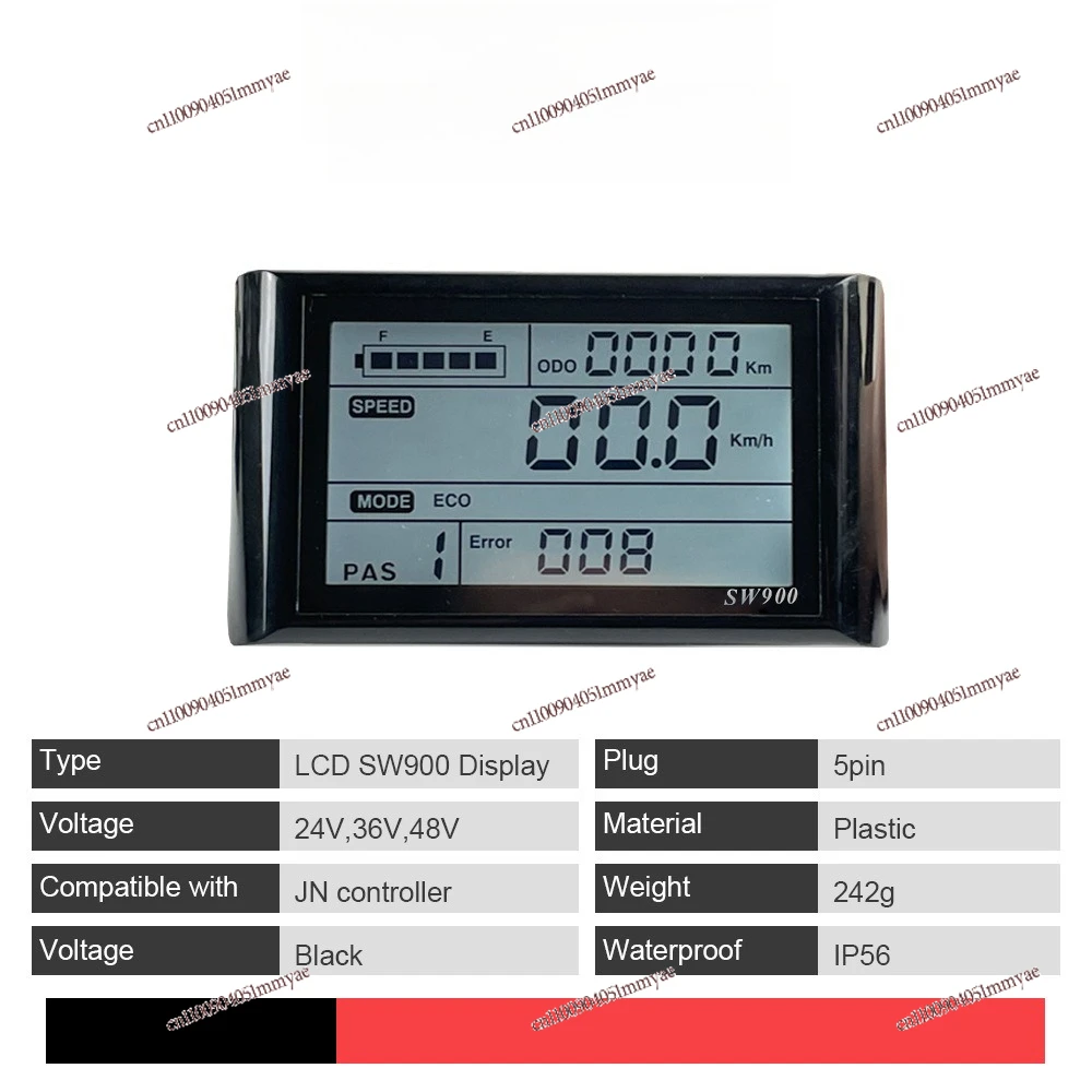 ملحقات تعديل الدراجة الكهربائية LCD-SW900 LCD أداة Datascope 24-72 فولت SM موصل