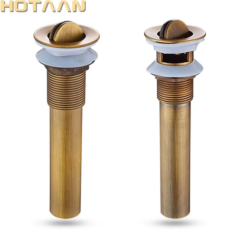 . Antique Bathroom Brass Pop Up Sink Drain Brass Pop-up Drain basin waste YT-5193 image 5