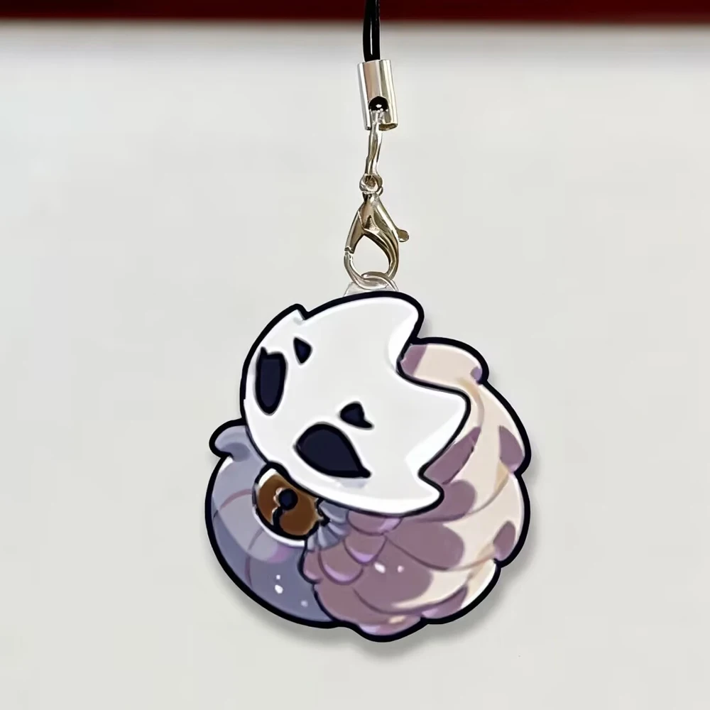 لعبة الفارس المجوف: Silksong Hornet Nuu الدانتيل تأثيري مفتاح سلسلة الاكريليك سلسلة هواتف حبل كيرينغ حقيبة الديكور