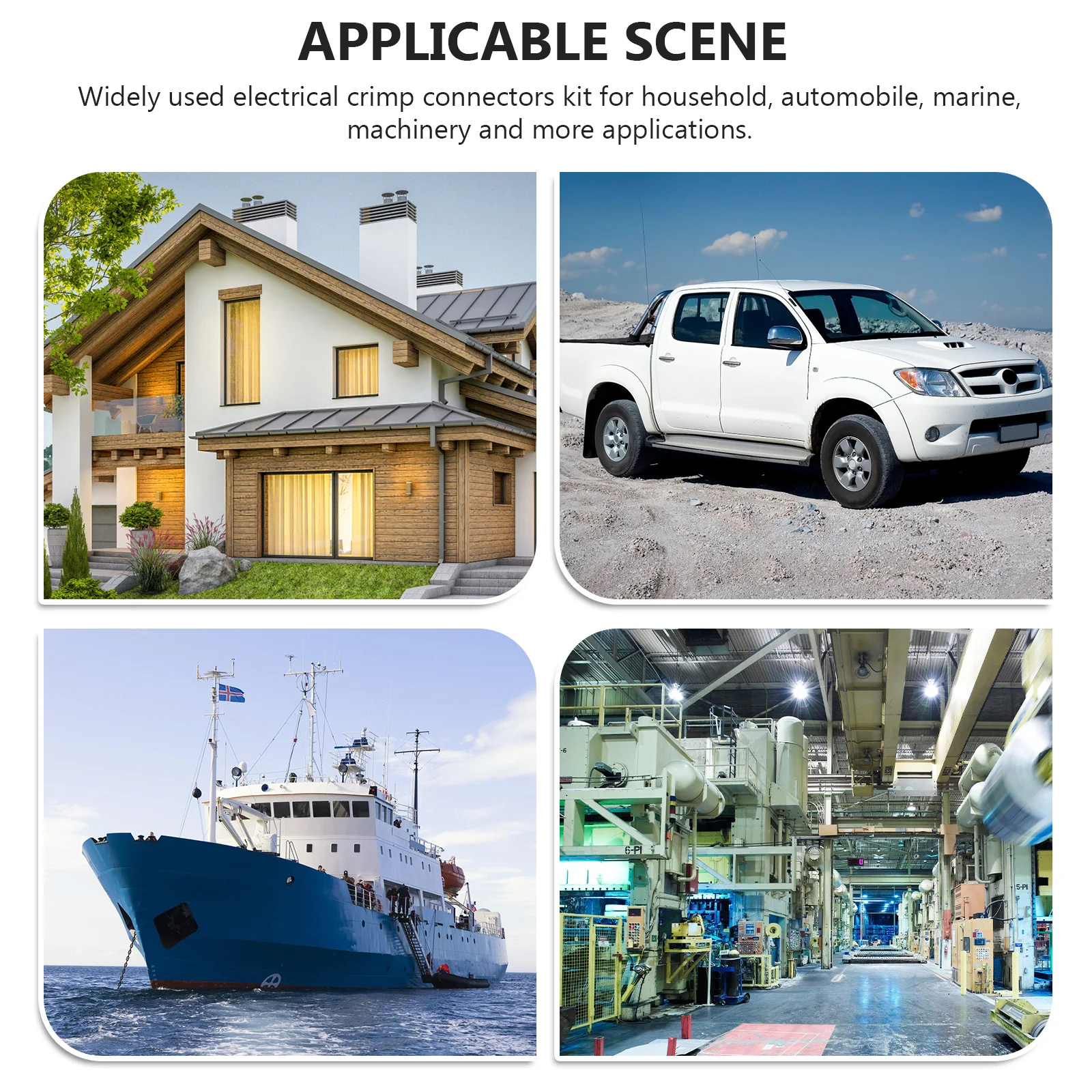 

2120Pcs Insulated Wire Connectors Assorted Crimp Terminals Kit Portable Box for Household Machinery Marine Crimp Connectors