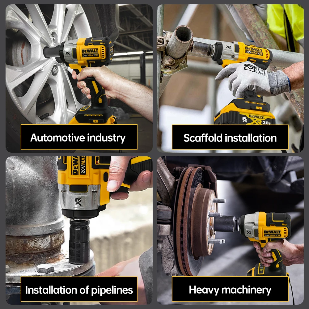 Dewalt DCF880 Electric Wrench Cordless High Effieiency Durable 203N.m Impact Wrench Multi-Functional Rechargeable Wrench