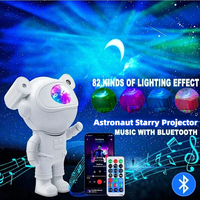 LED Astronaut Starry Sky Projector Night Light Bluetooth Music Speaker With Remote Control Star Galaxy Projector Lamp Kids Gifts