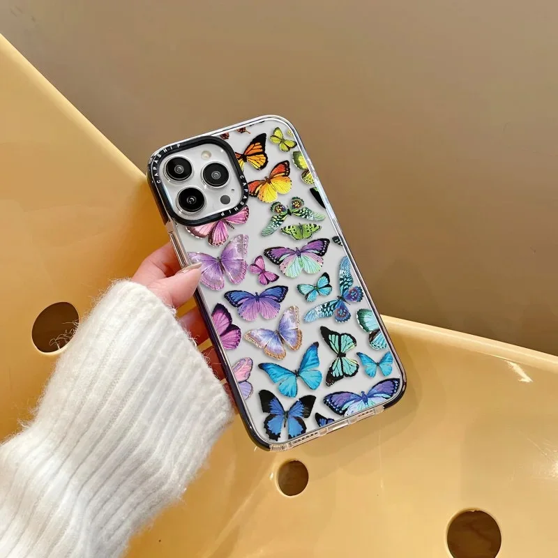 Rosie Same Butterflies Impact Phone Case For iPhone 15Pro 14 13/12/11 XSMAX 678PLUS XR SE2 Cover Skinny Shell Body Protection