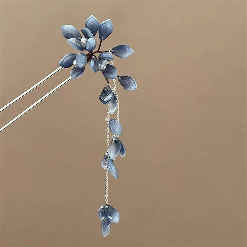 رائعة جديدة النمط الصيني على شكل حرف U عصا الشعر الرجعية شرابة مشبك شعر فتاة عصرية نمط الشعر التبعي عقال ثابت #4