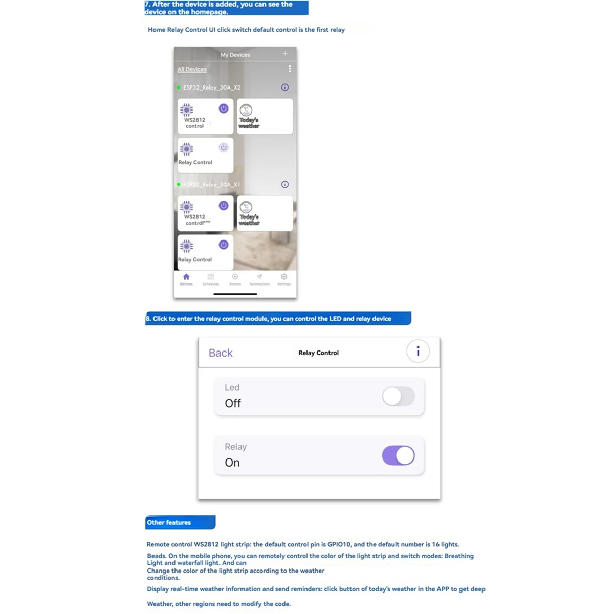 DQ2G DC7-60/5V Alimentatore WIFI Bluetooth 1 canale 30A Modulo relè Scheda di sviluppo ESP32 Sviluppo secondario