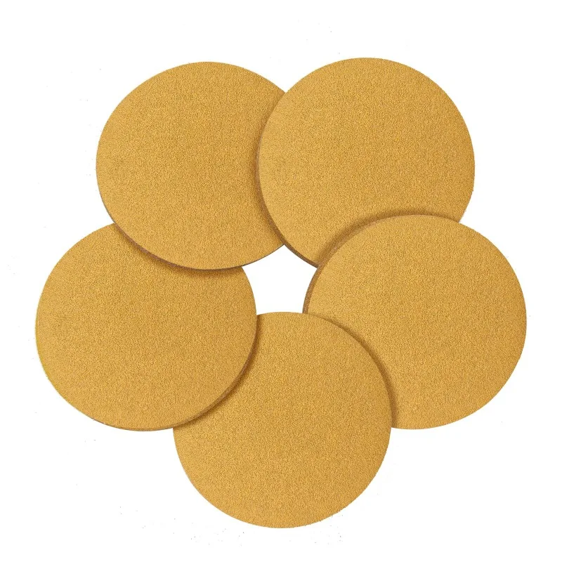 QYQRQF 6 Inch No Hole Sanding Discs 60 Grit Hook and Loop Sandpaper Random Orbital for Metal Woodworking and Automotive 50pcs