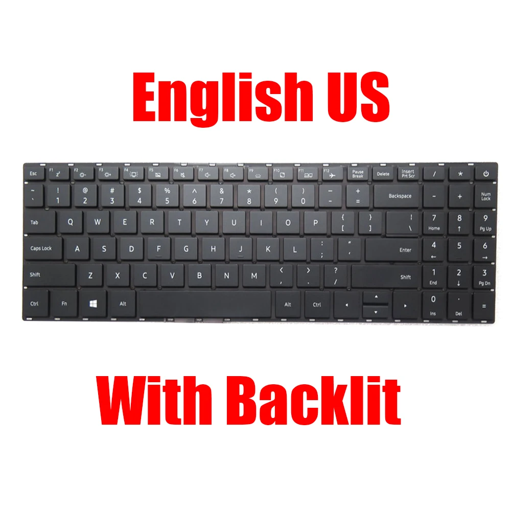 

Replacement Laptop Keyboard For HIPER For OFFICE HLP H1574O5165DM H1574O5165WM H1574O582DM H1574O7165WM English US Backlit