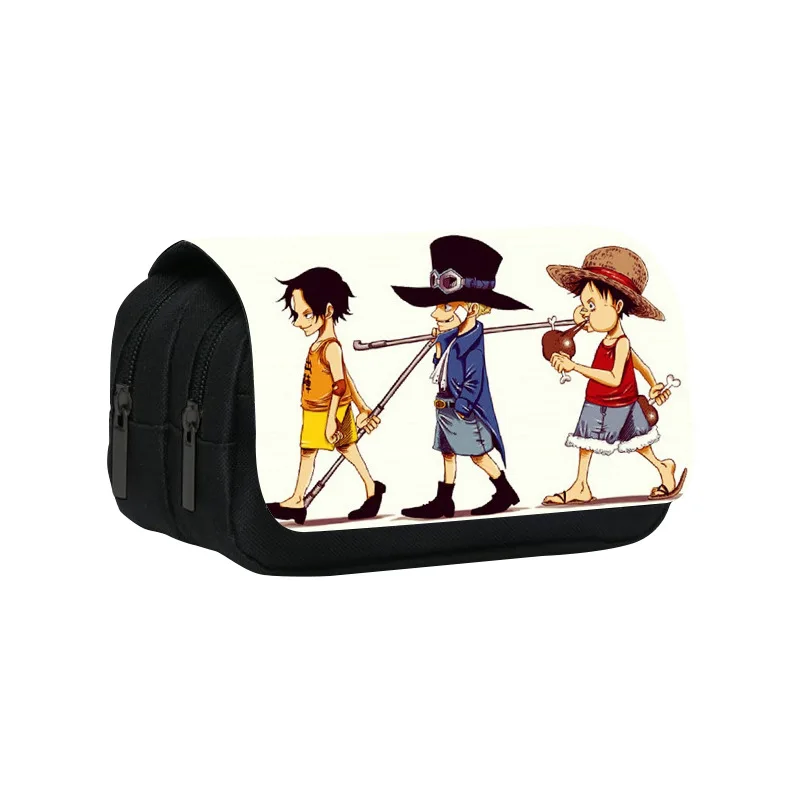 ONE PIECE Anime rufy portamatite portatile borsa per matite da scuola borsa per penne per studenti borsa per cancelleria di grande capacità per