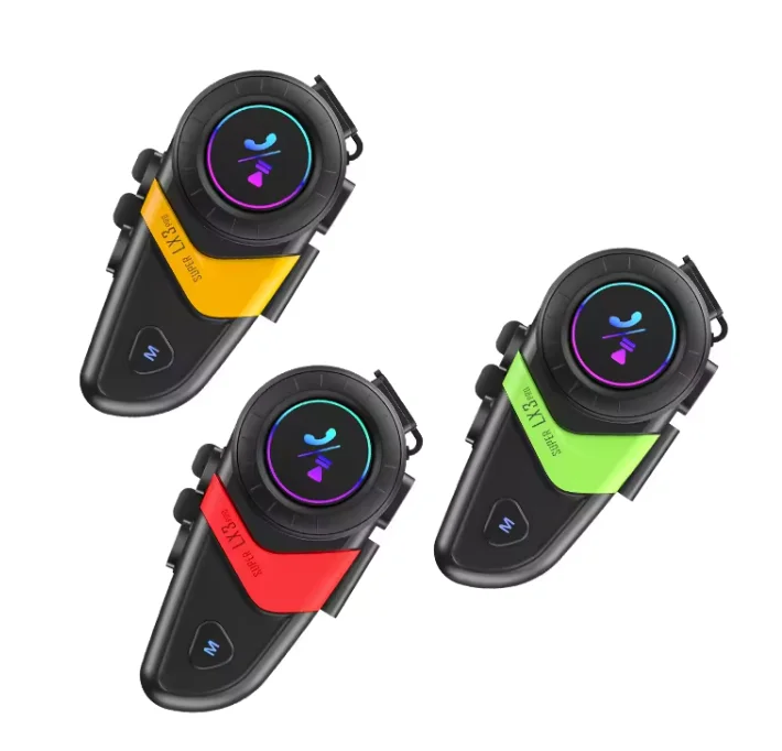 Interkom motocyklowy AI Voice Assistant Intercomunicador Intercom LX3 PRO