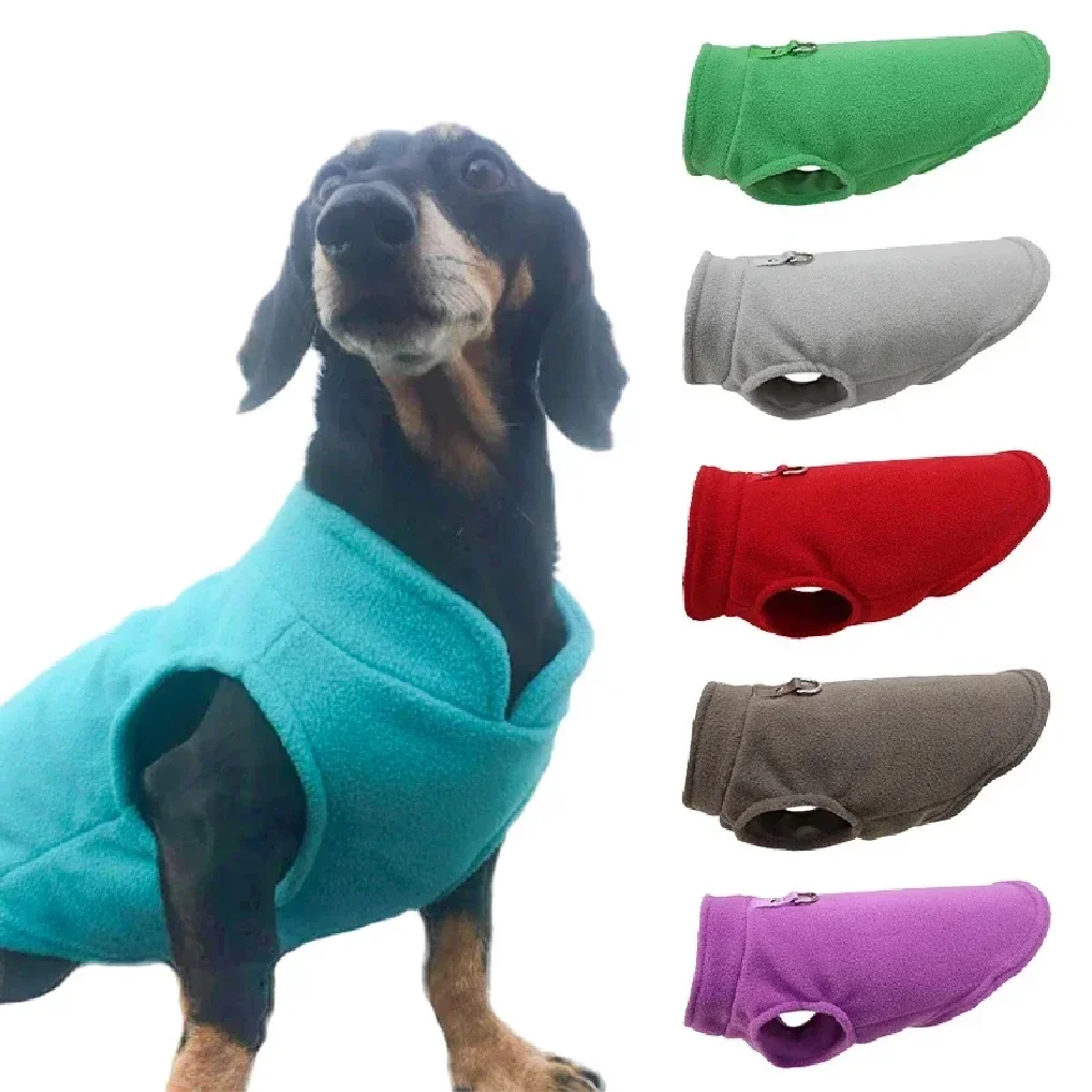 

Warm Fleece Dogs Clothes Pet Dog Jacket Vest With D-Ring For Small Dog Cats Clothing French Bulldog Costumes Chihuahua Coat