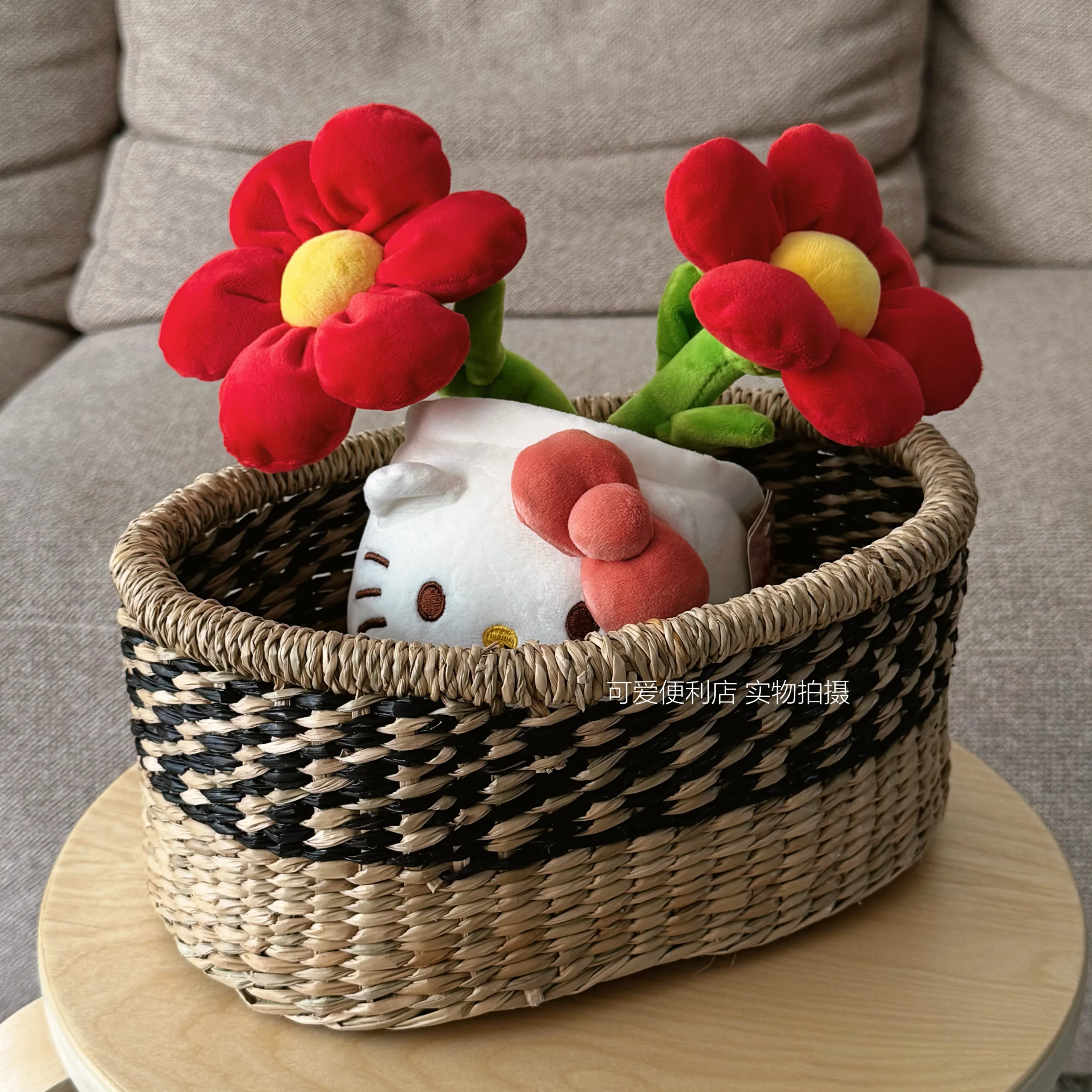 Sanrio Anime High Quality With Tag Hello Kitty Potted Plant Plush Toy Lovely Flower Doll Kitty Cat Plushies Stuffed Girl Gift