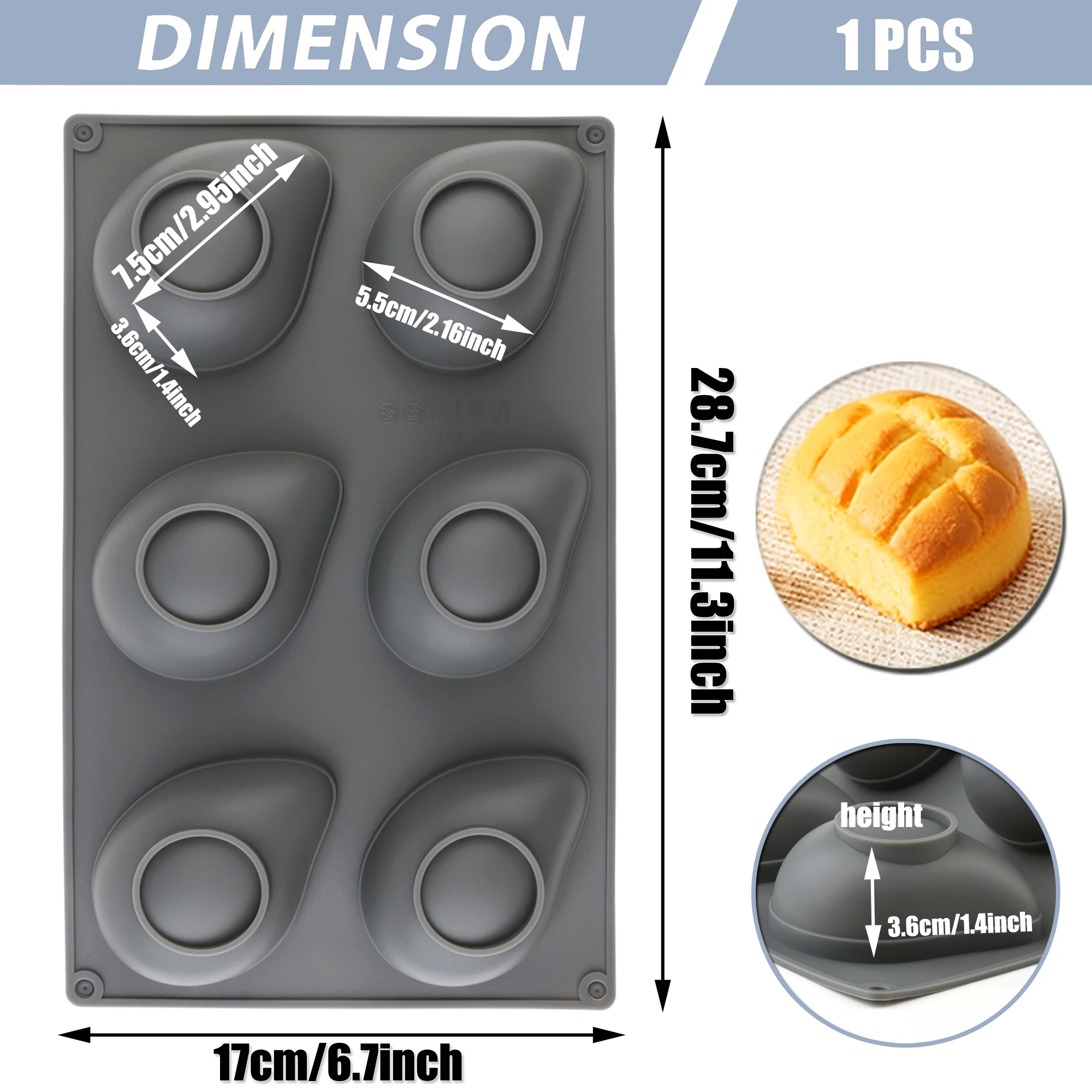 1 stks Grijs Dikke Siliconen M - Soap Making Jelly recensie en prijs