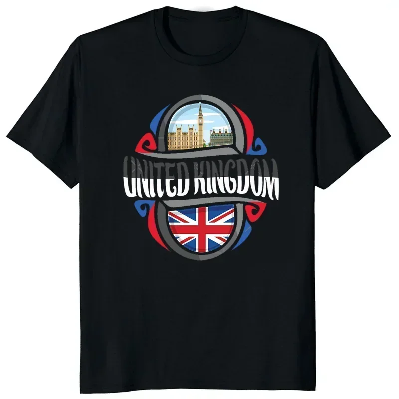 Vintage London UK United Kingdom England Great O-Neck Classic T Shirt Men Casual Short Sleeve Tees Tops Harajuku Streetwear