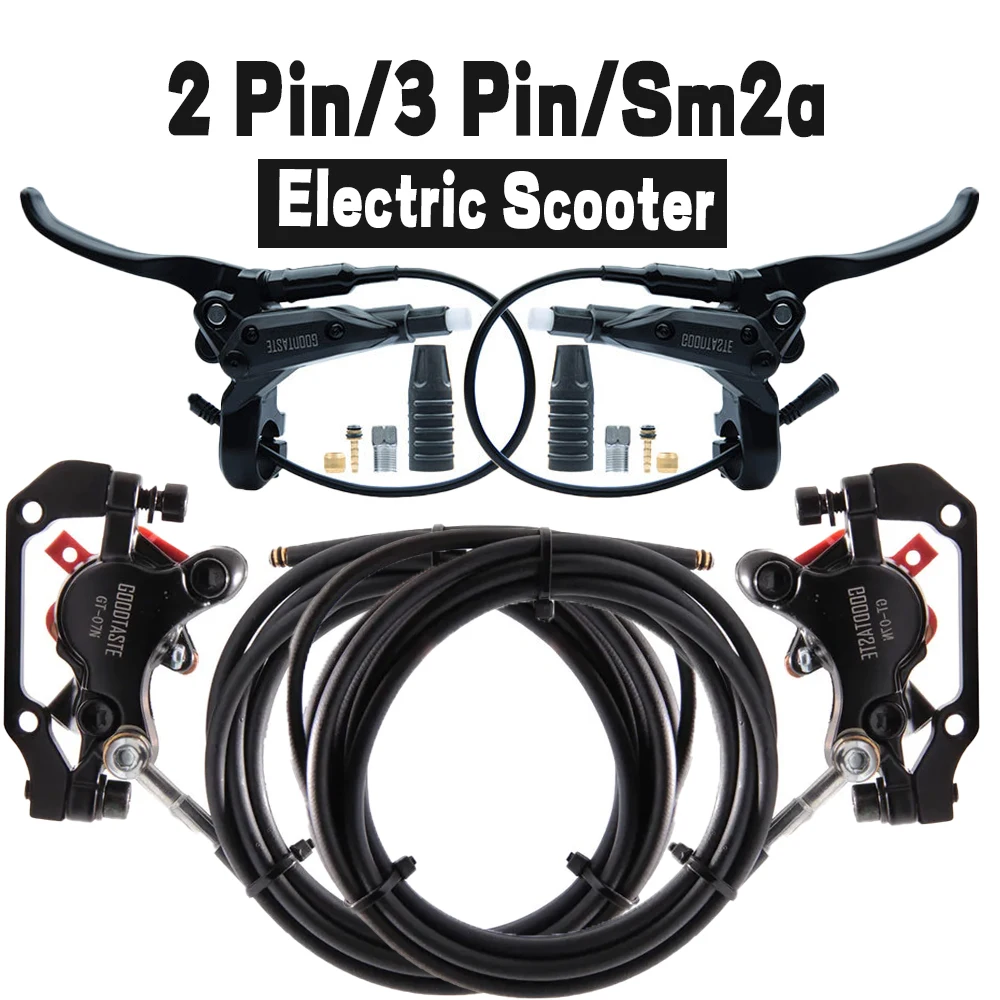 

2 3-контактный гидравлический тормоз Sm2a, 2-поршневые гидравлические тормоза с датчиком, велосипедный комплект для электрического скутера, велосипеда
