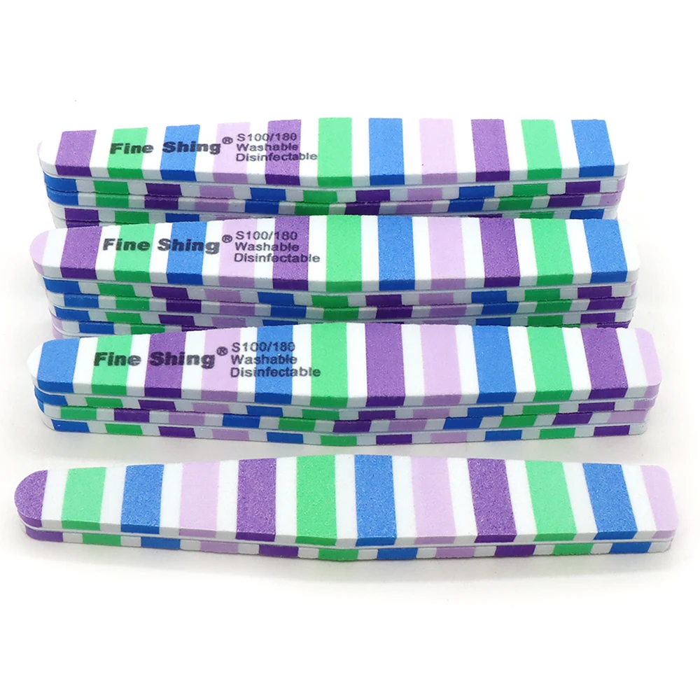 

30Pcs Rhombus Sponge Nail File For Manicure Pedicure Colorful Sanding Nails File Buffer 100/180 Grit Nails Accessories And Tools