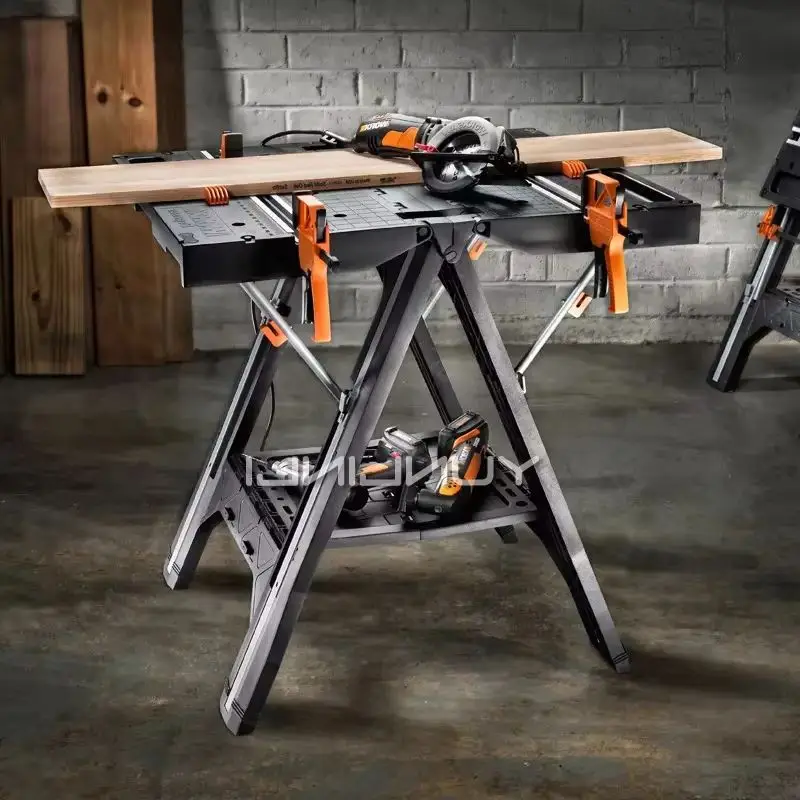 Multifunction Work Tool Table Mobile With Quick Clamp And Fixed Nail Woodworking Saw Table Folding Decoration Tool WX051