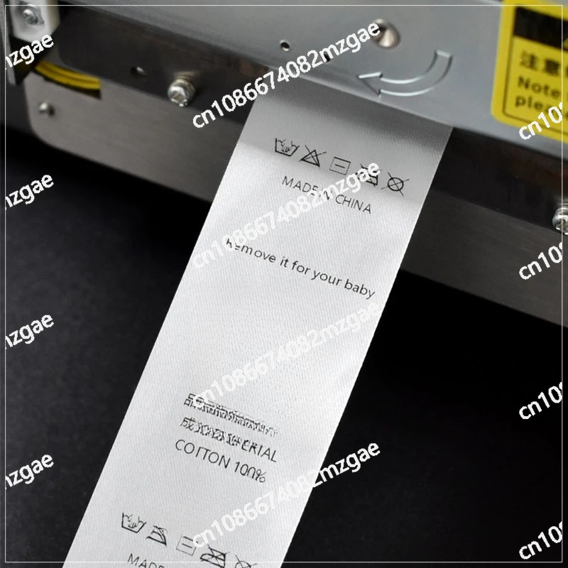 Garment Ribbon Nylon Wash Mark Printer with Automatic Cutter Copper Plate
