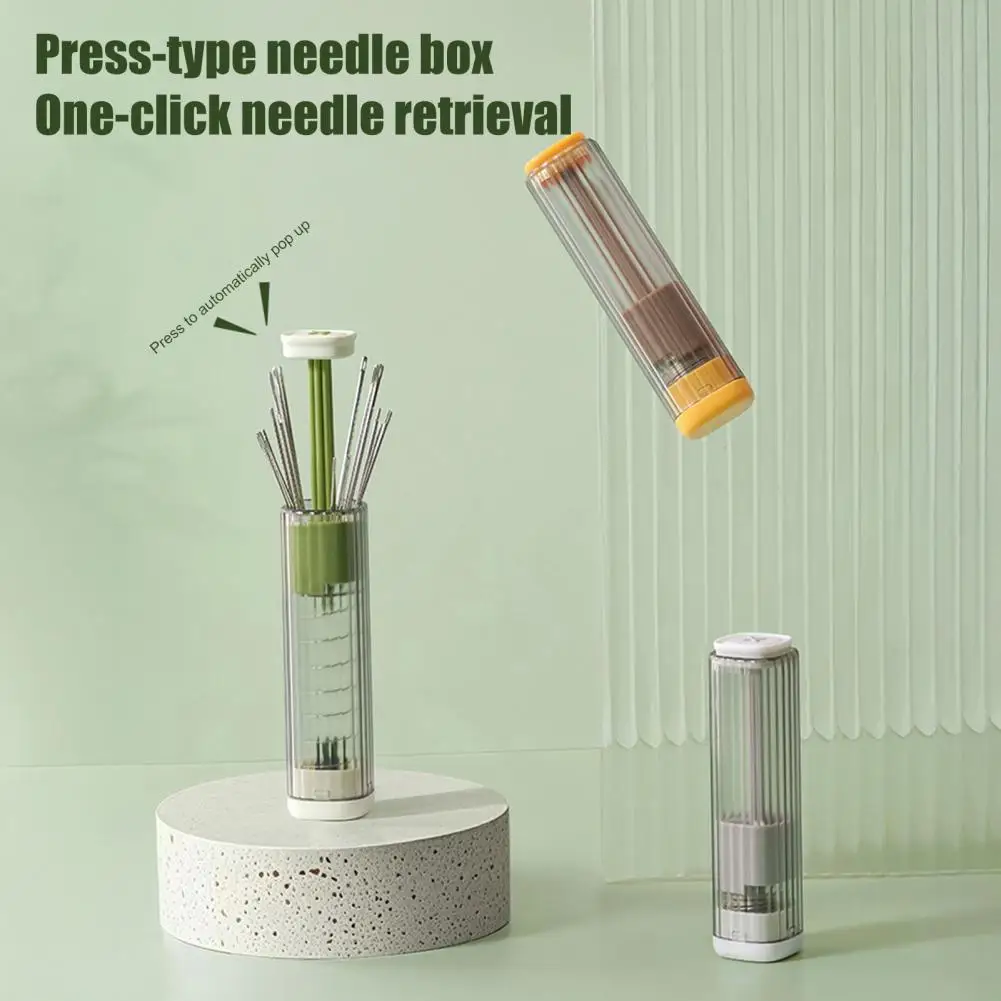 Kit da cucito con scatola per aghi magnetica Custodia per aghi magnetici portatile con 20 punti Aghi da cucito Cucito professionale per una sicurezza