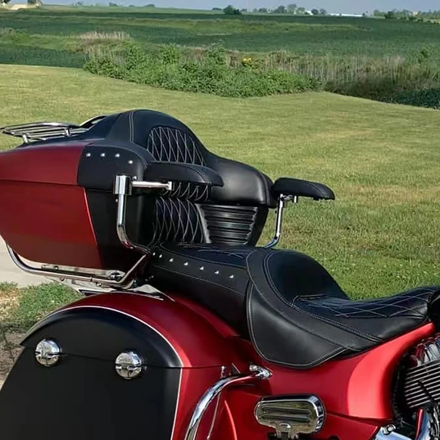 2014-2023 dla Indian Roadmaster motocykl podłokietniki pasażera bagażnik lewy i prawy wspornik czarny brązowy