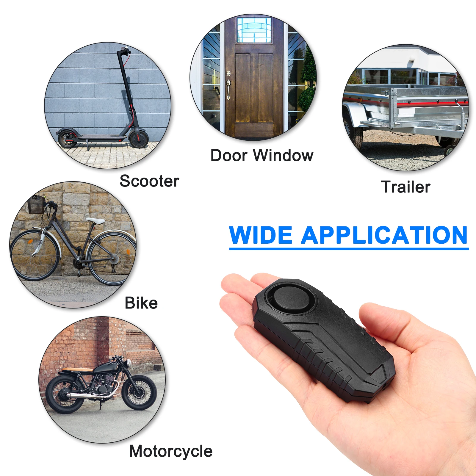 Car Rv Alarm Vehicle System Remote Control Burglar Alarm 113dB Waterproof Wireless Alarm Anti Theft Electric Car Alarm