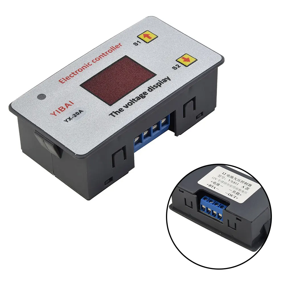 Low Voltage Battery Under-voltage Controller Cut off Protection Accuracy 0.1V LED indicator 79*43*39.5mm 12V Auto