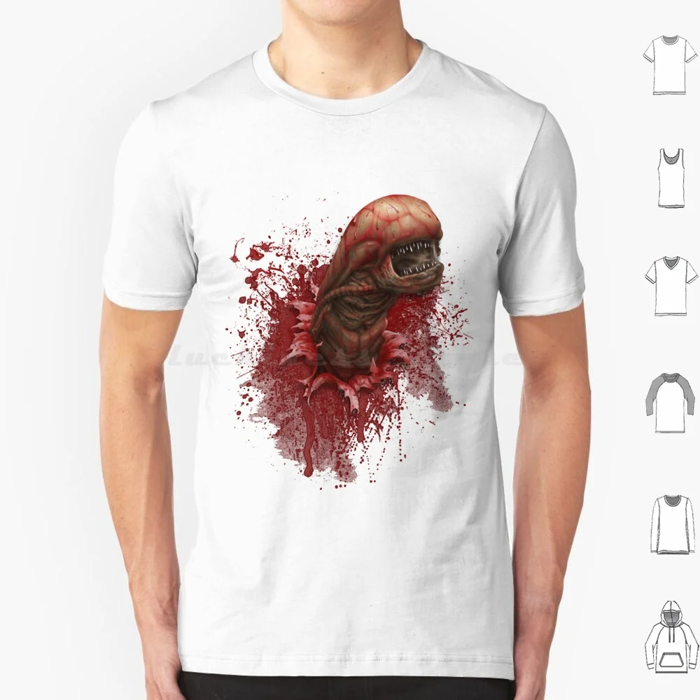 Chestburster-T Shirt Big Size 100% Cotton Chestburster Xenomorph