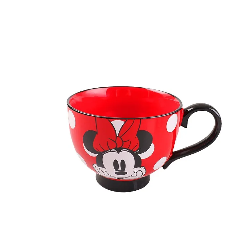 ديزني لطيف السيراميك القدح الكرتون ميني ميكي الإفطار الحليب شرب كوب ماء لطيف للأطفال سعة كبيرة القدح فنجان القهوة #4