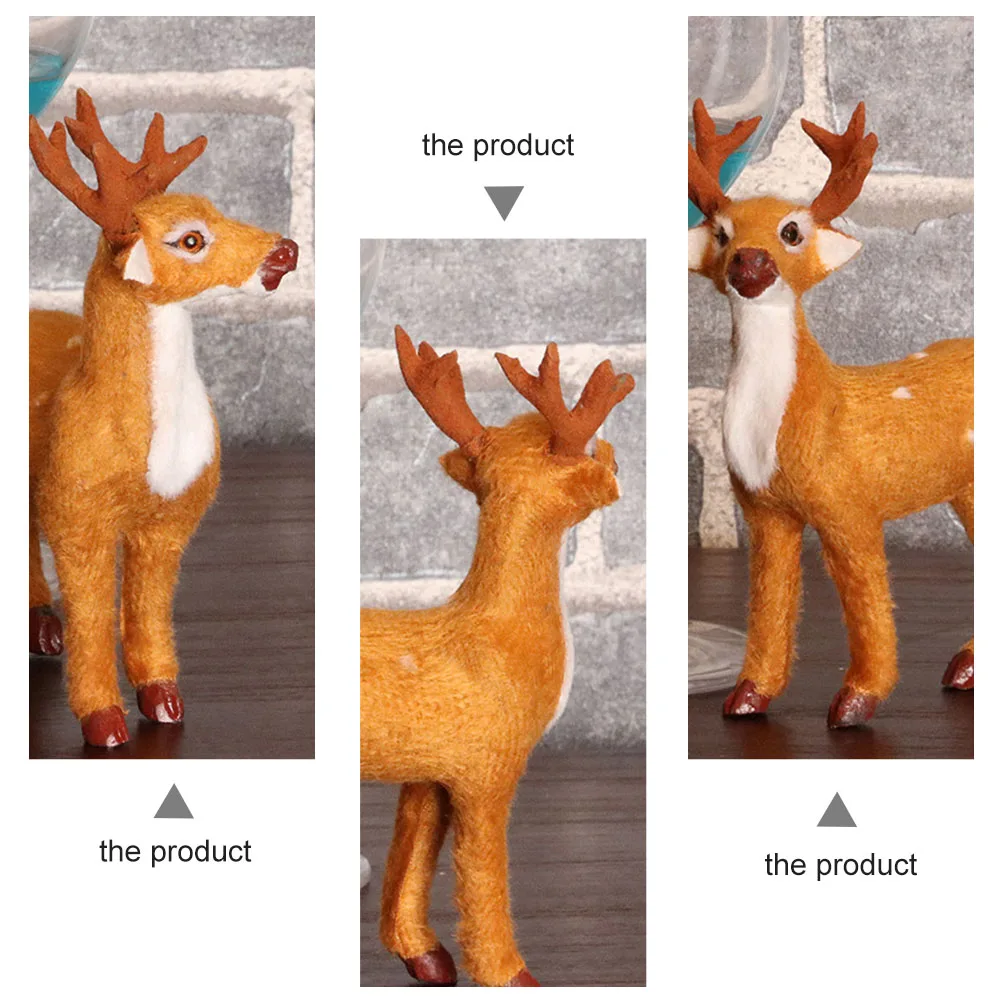 Kleine ronde hoek herten decor Premium materiaal Stevige basis Tafelblad Desktop Layout voor kerstfeest Slaapkamerstudie