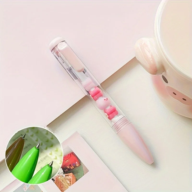 1pc Chuan Chuan Le Panda Cat Fruit Press Neutral Pen, Cute And Creative High-value Student Stationery 0.5mm Black Ink