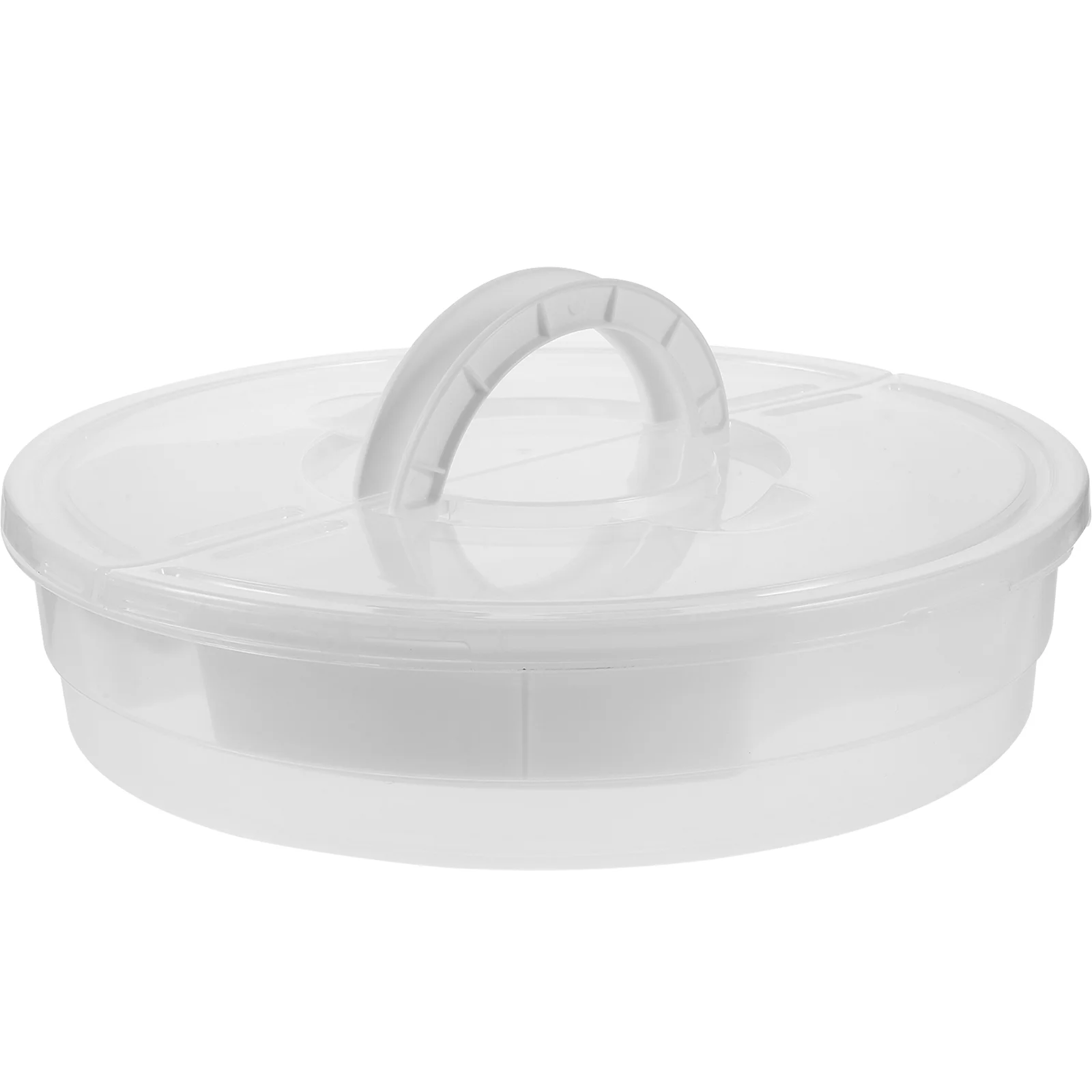 

Container Plastic Round Transparent Portable Pie Pizza Slice Food Storage Box Candy Dish with Lid Holder Dessert