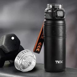 Leak Proof Vacuum Insulated Thermos, Stainless Steel, Hot and Cold, Double Walled, Sports Water Bottle, Durable Metal