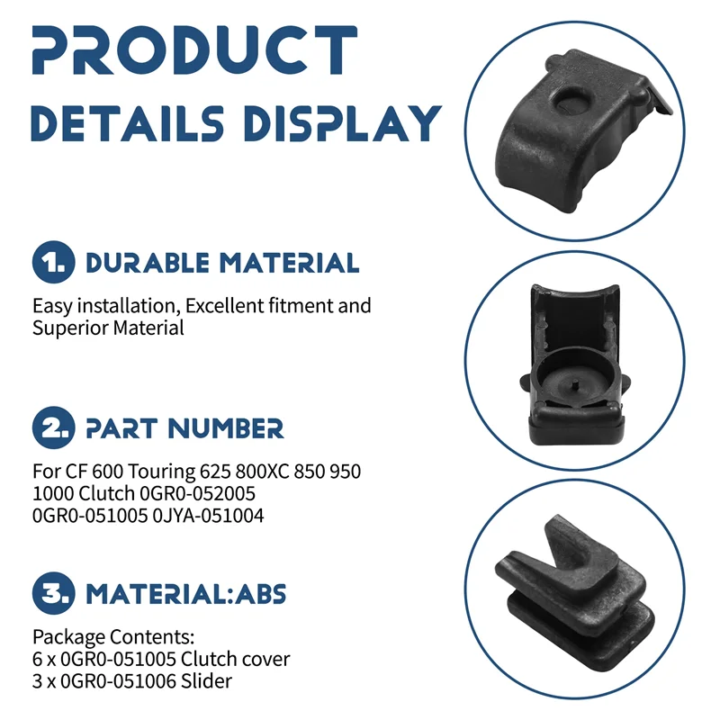 A02Q-Nylon Protector Weight Roller Slider Kit For Cfmoto 400 450 191Q 500S 520 500HO 550 X550 U550 0GR0-051005 0GR0-051006