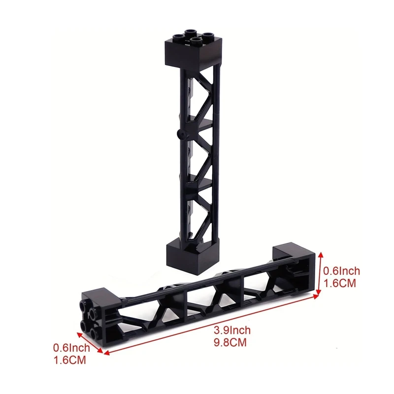 8Pcs MOC City Pillars for Building Blocks Baseplate, Military Base DIY Accessories, Compatible with Major Brands, Gift for Kids