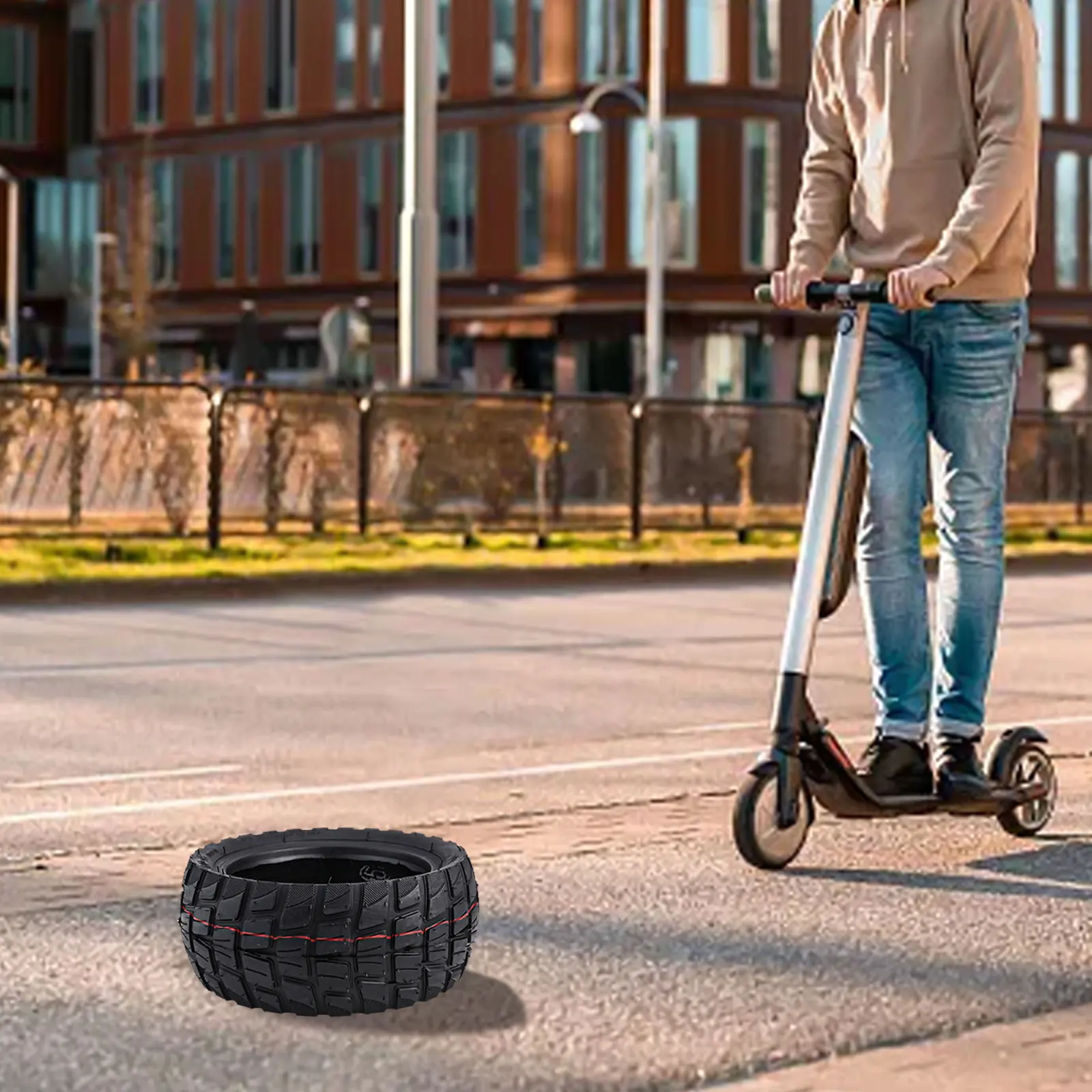 

10x3 00 Tubeless Tire for Electric Scooters Works with For Zero For Kaabo and For Wolf Models for Rugged Terrain