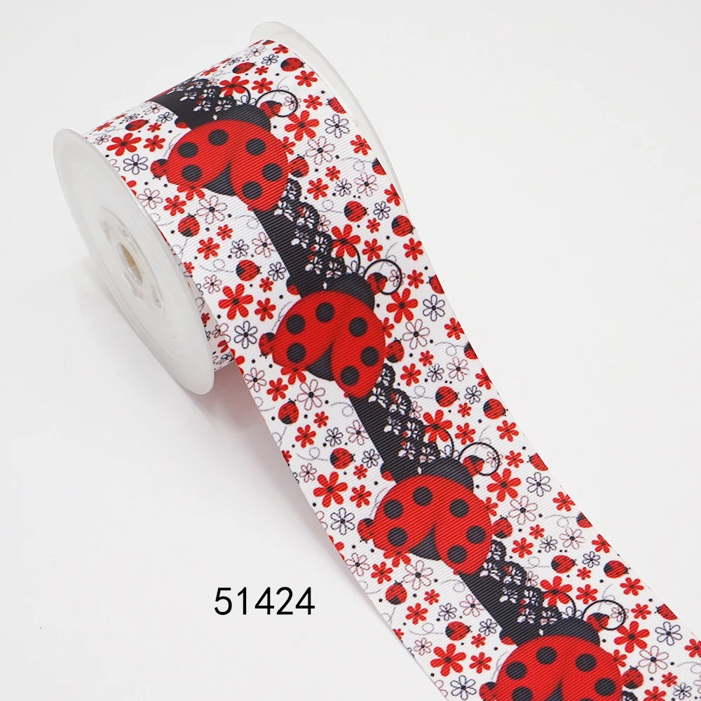 DIY Cartoon Insects Printed Grosgrain Ribbon For Craft Supplies Sewing Accessories 5 Yards, Planar Resins Mold 10 Pieces. 51424