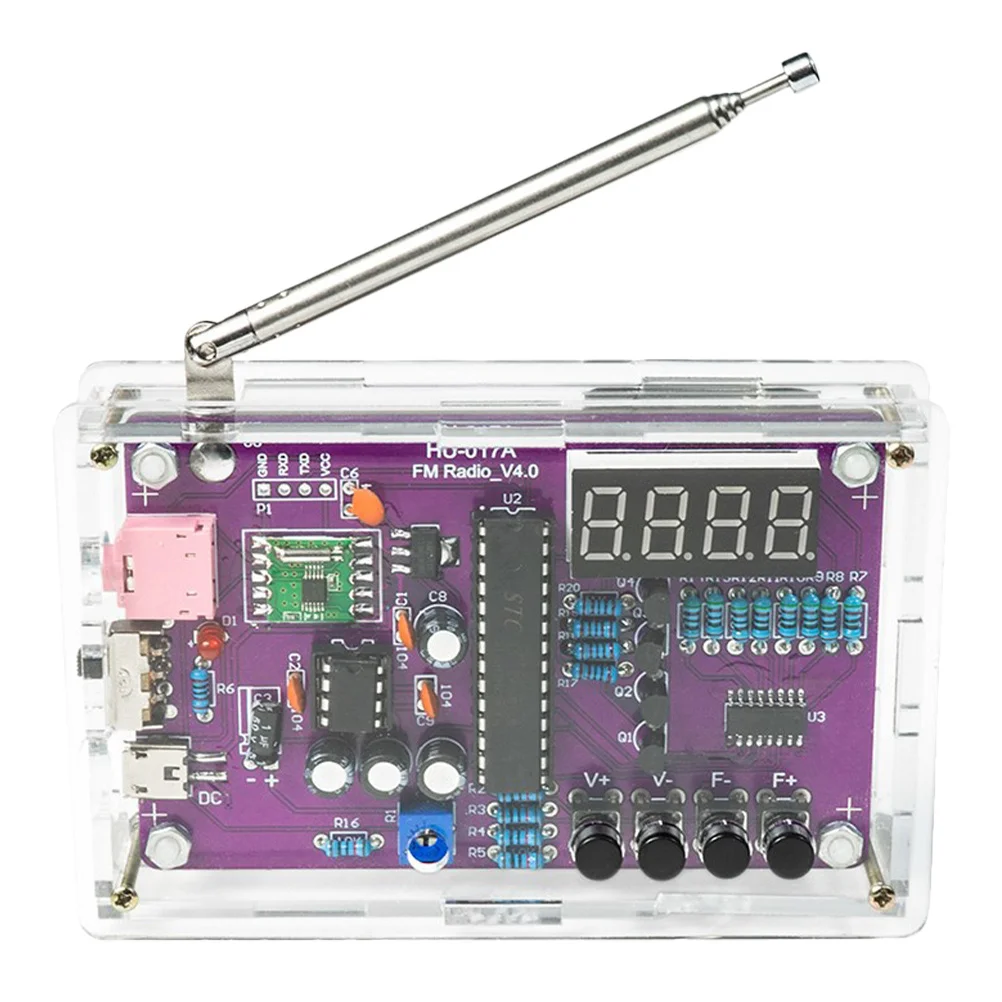 

1Set Build A Radio Kit with Fm Frequency Modulation Board Soldering Practice Electronics DIY Kit for Adult Learning Projects